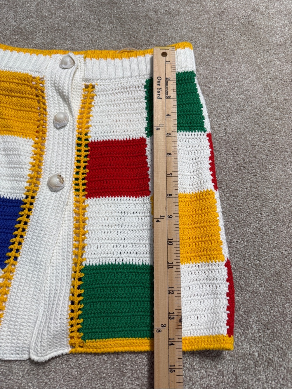 Casablanca Tennis Club Crochet Patchwork Mini Skirt | Sz Medium | New With Tags - Picture 8 of 13